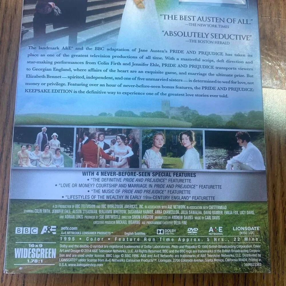 pride and prejudice dvd